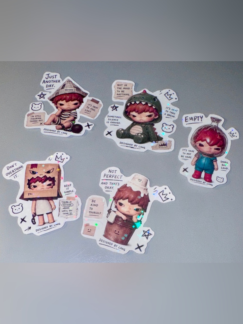 New Handmade HIRONO Stickers (15 pack) By The Nook Market 🩷